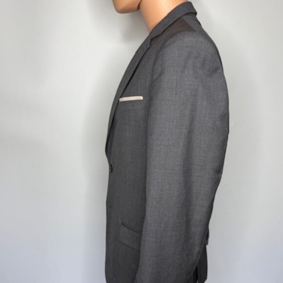 The Kooples Gray Wool Two-Button Blazer Men's Size 50 Double Vent - Picture 3 of 12